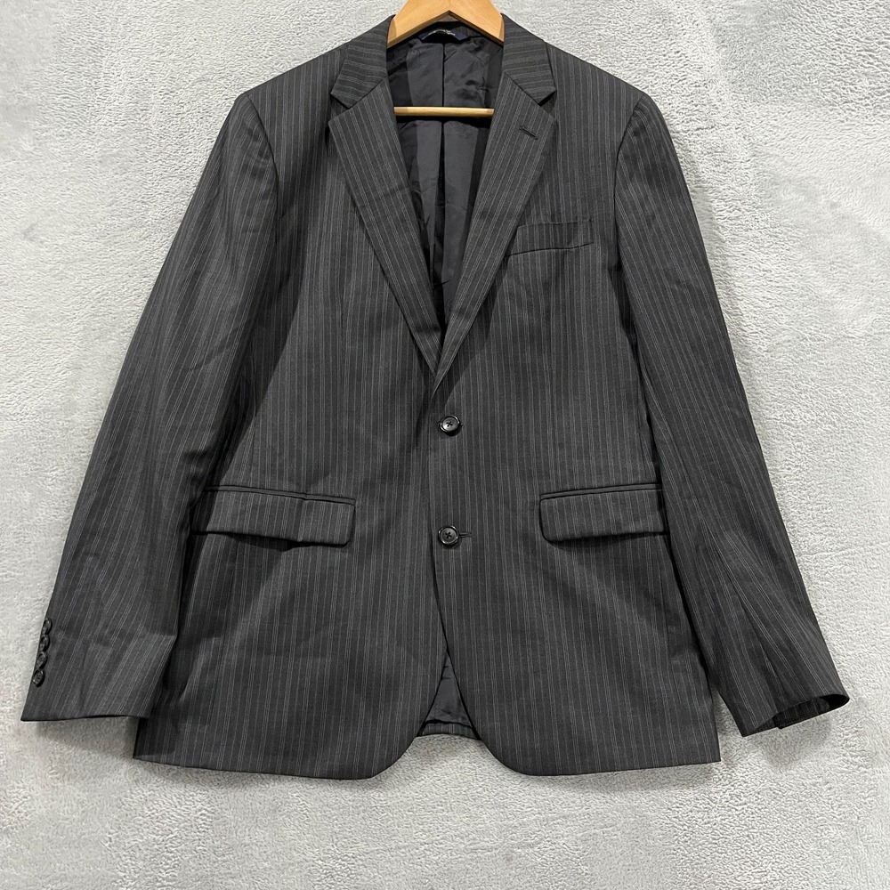 Brooks Brothers Blazer 1818 Milano Saxxon 100% Wool Size 40R Striped Academia‎